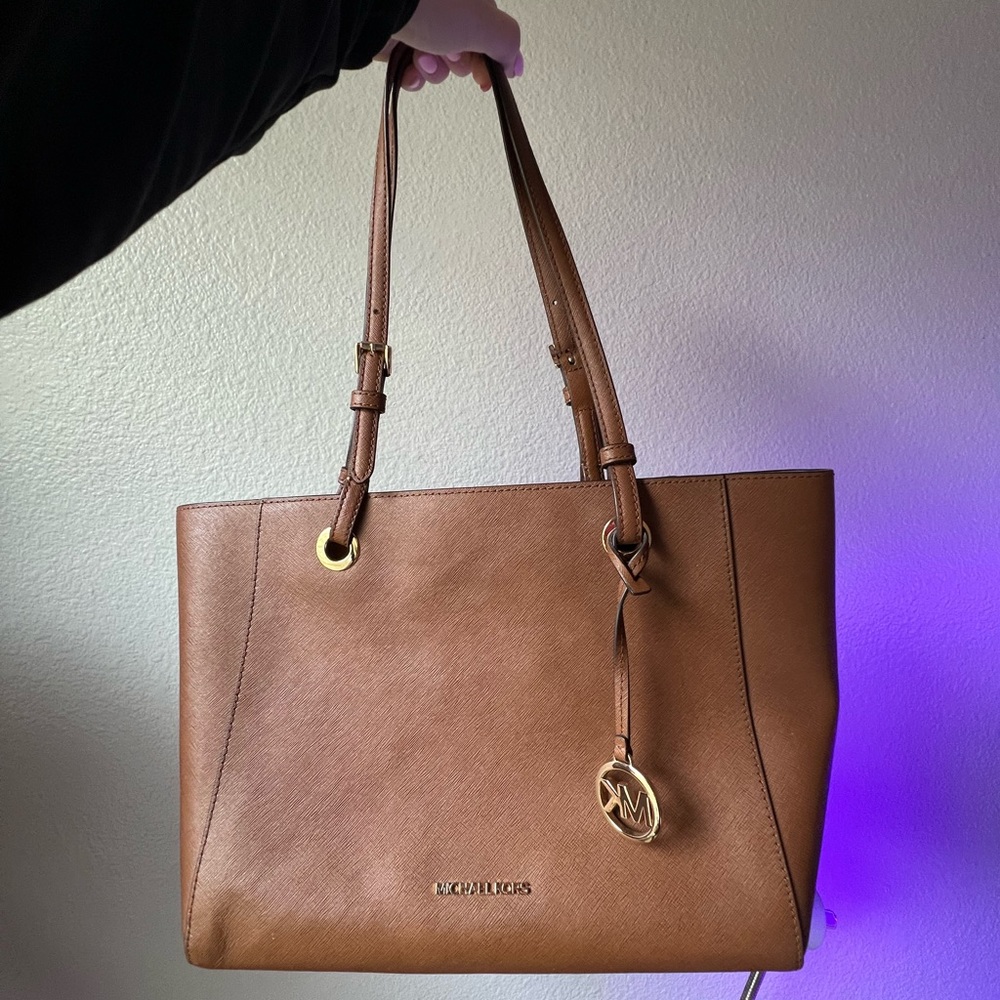 Michael Kors Brown Leather Tote Purse